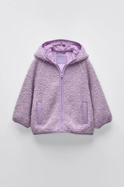 Niños ZARA 6 - 18 Meses·Abrigos / Buzos<CAZADORA CAPUCHA BORREGUILLO