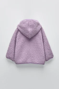Niños ZARA 6 - 18 Meses·Abrigos / Buzos<CAZADORA CAPUCHA BORREGUILLO