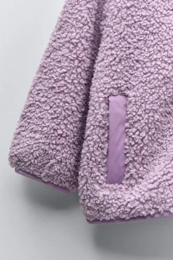 Niños ZARA 6 - 18 Meses·Abrigos / Buzos<CAZADORA CAPUCHA BORREGUILLO