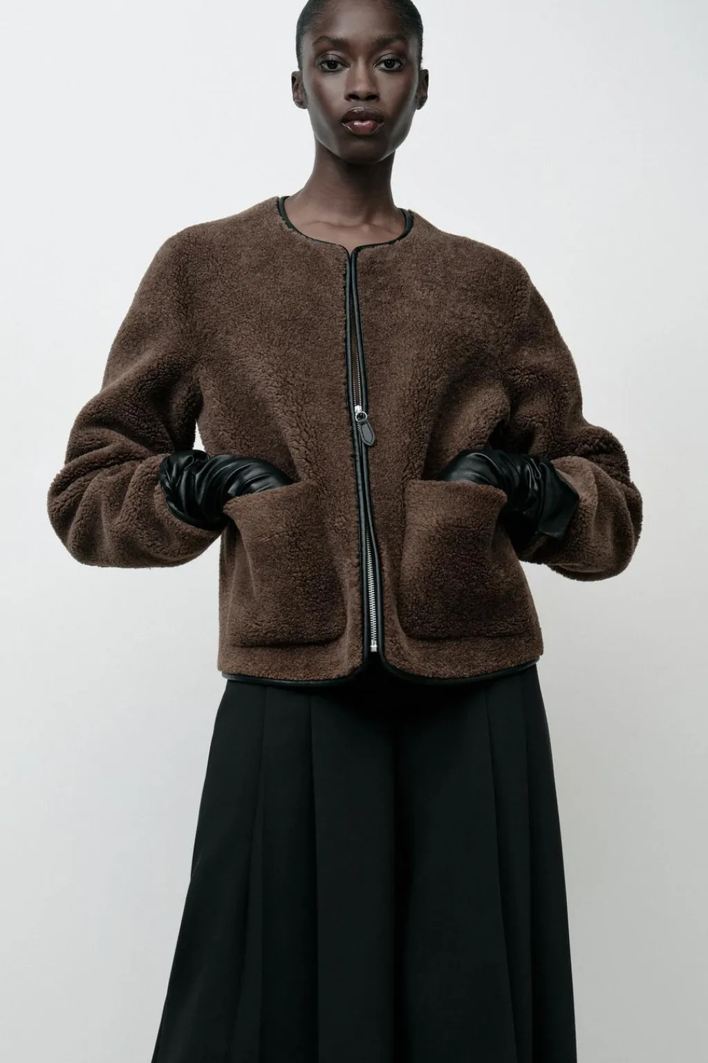 Outlet CAZADORA COMBINADA BORREGUILLO Mujer Chaquetas / Cazadoras