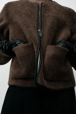 Outlet CAZADORA COMBINADA BORREGUILLO Mujer Chaquetas / Cazadoras