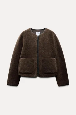 Outlet CAZADORA COMBINADA BORREGUILLO Mujer Chaquetas / Cazadoras