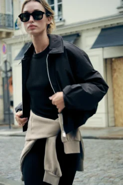 Online CAZADORA CORTA CREMALLERA Mujer Chaquetas / Cazadoras