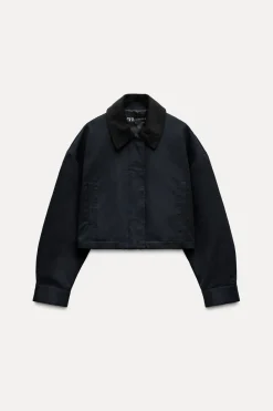 Hot CAZADORA CORTA CUELLO PANA Mujer Chaquetas / Cazadoras