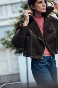 New CAZADORA CORTA DOBLE FAZ Mujer Abrigos / Anoraks|Chaquetas / Cazadoras