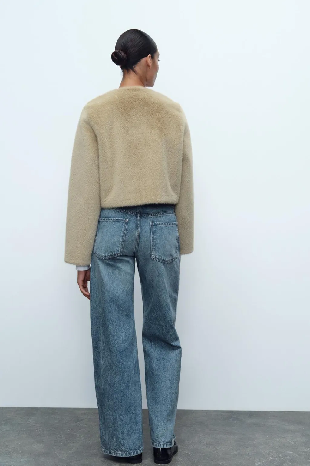 New CAZADORA CORTA EFECTO PELO Mujer Chaquetas / Cazadoras