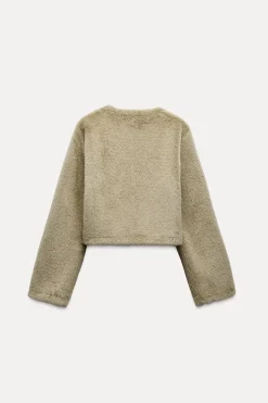 New CAZADORA CORTA EFECTO PELO Mujer Chaquetas / Cazadoras