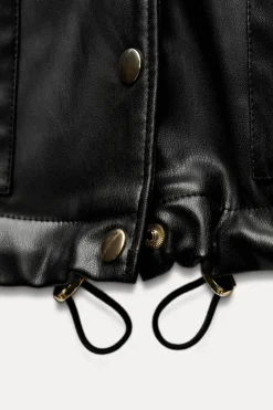 Fashion CAZADORA CROP EFECTO PIEL Mujer Chaquetas / Cazadoras