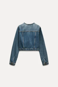 Hot CAZADORA CROP Z1975 DENIM Mujer Chaquetas / Cazadoras