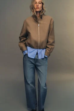 Discount CAZADORA CUELLO SUBIDO CON LANA Mujer Chaquetas / Cazadoras