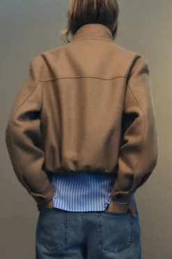 Discount CAZADORA CUELLO SUBIDO CON LANA Mujer Chaquetas / Cazadoras