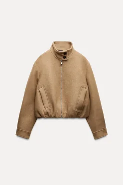 Discount CAZADORA CUELLO SUBIDO CON LANA Mujer Chaquetas / Cazadoras