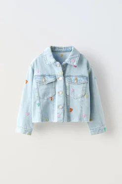 Niños ZARA 1½ - 6 Años·Jeans / Denim|6 - 18 Meses·Abrigos / Buzos<CAZADORA DENIM BORDADOS
