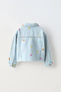 Niños ZARA 1½ - 6 Años·Jeans / Denim|6 - 18 Meses·Abrigos / Buzos<CAZADORA DENIM BORDADOS