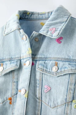 Niños ZARA 1½ - 6 Años·Jeans / Denim|6 - 18 Meses·Abrigos / Buzos<CAZADORA DENIM BORDADOS