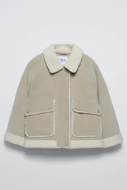 Niños ZARA 6 - 14 Años·Abrigos<CAZADORA DOBLE FAZ BORREGUILLO