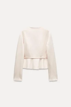 Outlet CAZADORA EFECTO ANTE PEPLUM Mujer Chaquetas / Cazadoras