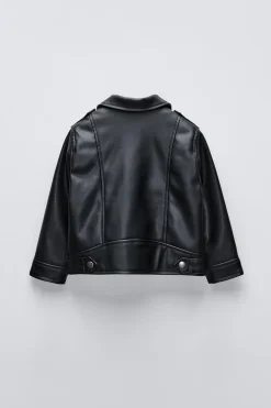 Niños ZARA 1½ - 6 Años·Abrigos|6 - 18 Meses·Abrigos / Buzos<CAZADORA EFECTO PIEL