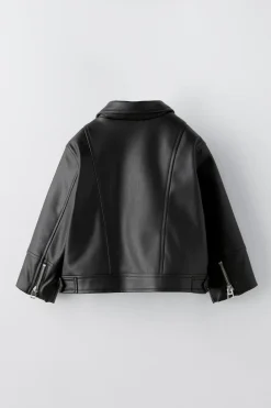 Niños ZARA 1½ - 6 Años·Abrigos|6 - 18 Meses·Abrigos / Buzos<CAZADORA EFECTO PIEL HEBILLAS