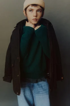 Niños ZARA 6 - 14 Años·Abrigos|6 - 14 Años·Abrigos<CAZADORA ENCERADA CAPUCHA DESMONTABLE