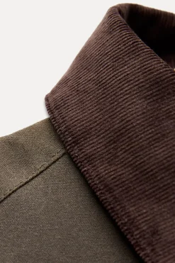 Clearance CAZADORA ENCERADA CUELLO PANA ZW COLLECTION Mujer Chaquetas / Cazadoras