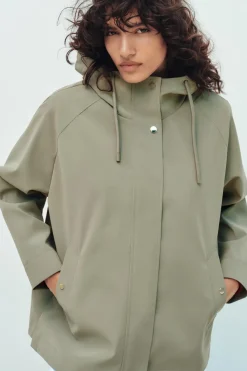 Fashion CAZADORA ENGOMADA CAPUCHA Mujer Chaquetas / Cazadoras