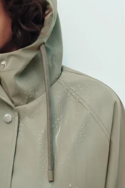 Fashion CAZADORA ENGOMADA CAPUCHA Mujer Chaquetas / Cazadoras