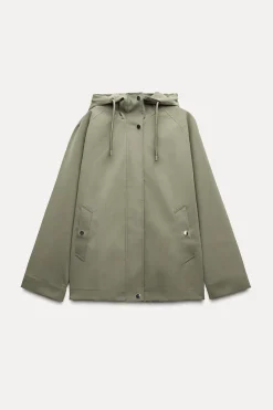 Fashion CAZADORA ENGOMADA CAPUCHA Mujer Chaquetas / Cazadoras