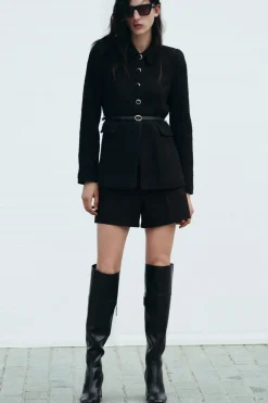 New CAZADORA ESTRUCTURA CINTURÓN Mujer Chaquetas / Cazadoras