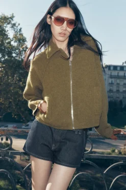 Fashion CAZADORA OVERSIZE 100% LANA Mujer Cárdigan / Jerséis|Punto