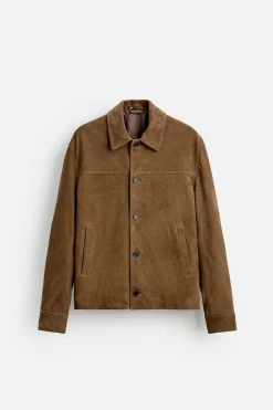 New CAZADORA PIEL ANTE Hombre Piel