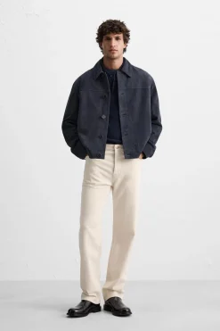 New CAZADORA PIEL ANTE Hombre Piel