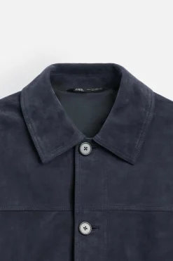 New CAZADORA PIEL ANTE Hombre Piel