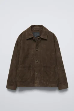 Niños ZARA 6 - 14 Años·Abrigos|6 - 14 Años·Camisas / Sobrecamisas<CAZADORA PIEL ANTE