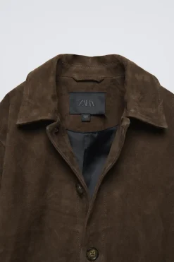 Niños ZARA 6 - 14 Años·Abrigos|6 - 14 Años·Camisas / Sobrecamisas<CAZADORA PIEL ANTE