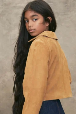 Niños ZARA 6 - 14 Años·Abrigos<CAZADORA PIEL ANTE LIMITED EDITION