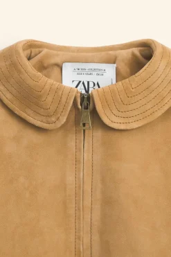 Niños ZARA 6 - 14 Años·Abrigos<CAZADORA PIEL ANTE LIMITED EDITION