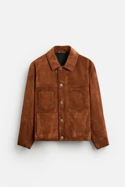 Hot CAZADORA PIEL BOLSILLOS Hombre Piel