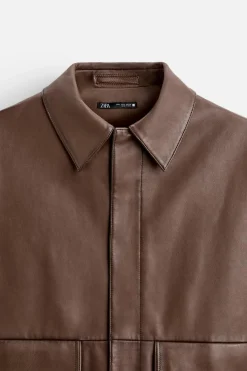 Hot CAZADORA PIEL BOLSILLOS Hombre Piel