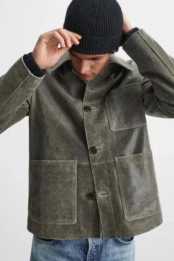 Best CAZADORA PIEL EFECTO CRAQUELADO Hombre Piel