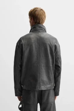 Hot CAZADORA PIEL EFECTO LAVADO Hombre Piel