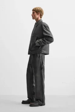 Hot CAZADORA PIEL EFECTO LAVADO Hombre Piel