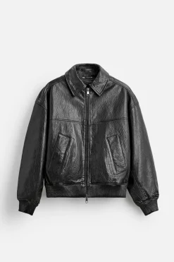 Sale CAZADORA PIEL RELIEVE Hombre Piel