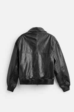 Sale CAZADORA PIEL RELIEVE Hombre Piel