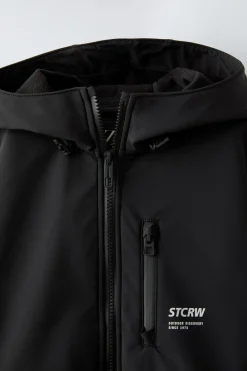 Niños ZARA 6 - 14 Años·Abrigos|6 - 14 Años·Deporte / Chándal<CAZADORA TÉCNICA CAPUCHA WATER REPELLENT
