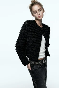 Sale CAZADORA TERCIOPELO FLECOS Mujer Blazers / Chalecos