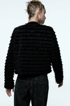 Sale CAZADORA TERCIOPELO FLECOS Mujer Blazers / Chalecos