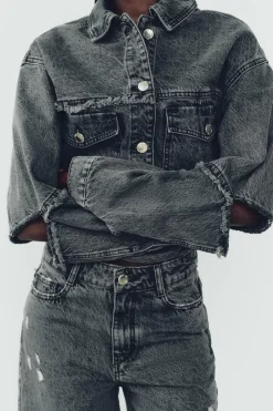 Online CAZADORA Z1975 DENIM CROP Mujer Chaquetas / Cazadoras