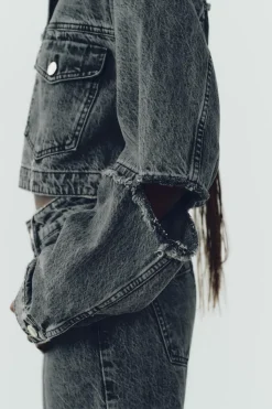 Online CAZADORA Z1975 DENIM CROP Mujer Chaquetas / Cazadoras