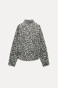 Fashion CAZADORA Z1975 DENIM ESTAMPADO ANIMAL Mujer Chaquetas / Cazadoras
